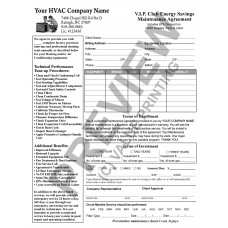 HV-1032 HVAC Service Maintenance Agreement Contract